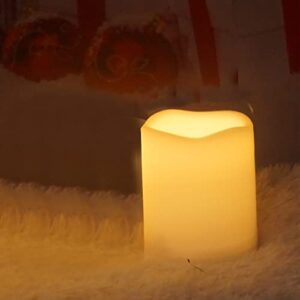 3″x3″waterproof battery operated led pillar candle outdoor flameless flickering light with timer for valentine’s day birthday party wedding decoration patio garden home decor christmas thanksgiving