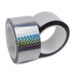 TooDeal 2PCS Bird Scare Repellent Flash Tape Holographic Deterrent Devices for Pigeon - Repellant Products to Prevent Birds from Hitting Windows/House - Reflective Ribbon