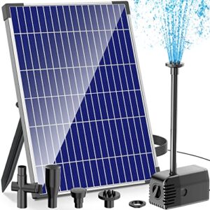 antfraer 12w solar water pump, solar fountain pump kit with 160gph submersible water flow adjustable, solar powered water pump outdoor, solar water fountain for bird bath fish pond garden hydroponic