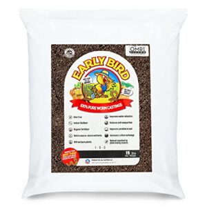 100% pure worm castings rich in micro nutrients – odor free organic plant fertilizer for indoor/outdoor use – helps reduce soil compaction, improve soil aeration, increase water retention, and more