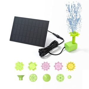 solar fountain kit with panel, 1.8w solar water pump with 8 petals nozzles, floating solar water fountain pump for bird bath, pond, garden and fish tank pond