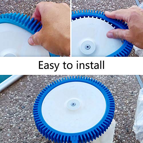 2 Pack Pool Cleaner Tires - Fits for Poolvergnuegen Pool Cleaner Parts 896584000-143 Blue Front Tire Kit with Super Hump