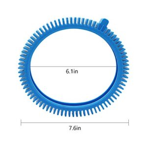 2 Pack Pool Cleaner Tires - Fits for Poolvergnuegen Pool Cleaner Parts 896584000-143 Blue Front Tire Kit with Super Hump