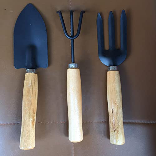 Snow Shovel for Kids - Head Handle Garden 3Pcs Set Shovel Metal Mini Tool Wood Tools Rake Kids Tools & Home Improvement