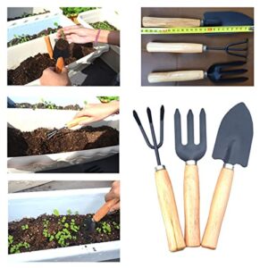 Snow Shovel for Kids - Head Handle Garden 3Pcs Set Shovel Metal Mini Tool Wood Tools Rake Kids Tools & Home Improvement