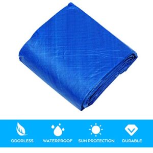 15ft Pool Cover, Swimming Pool Cover Inflatable Swimming Pool Cover Round Easy Set Cover for Frame Pools in Summer Outdoor Swimming