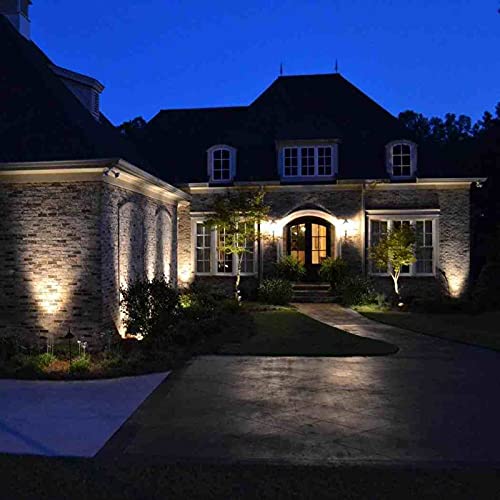 Solar Spot Lights Outdoor,ZETA Metal Outdoor Waterproof Warm White Auto On/Off Dusk to Dawn Landscape Flag Pole Uplights Decoration SpotLights for Outside House Trees Garden Yard Driveway Pathway Lawn