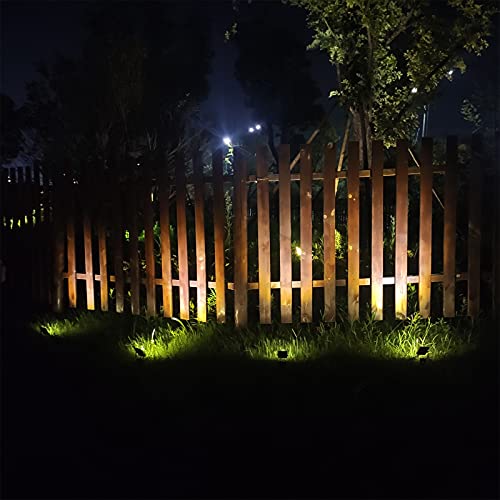 Solar Spot Lights Outdoor,ZETA Metal Outdoor Waterproof Warm White Auto On/Off Dusk to Dawn Landscape Flag Pole Uplights Decoration SpotLights for Outside House Trees Garden Yard Driveway Pathway Lawn