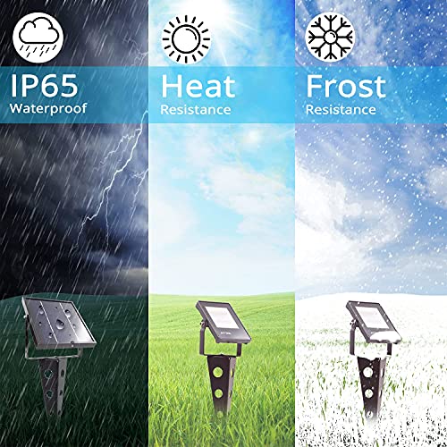 Solar Spot Lights Outdoor,ZETA Metal Outdoor Waterproof Warm White Auto On/Off Dusk to Dawn Landscape Flag Pole Uplights Decoration SpotLights for Outside House Trees Garden Yard Driveway Pathway Lawn