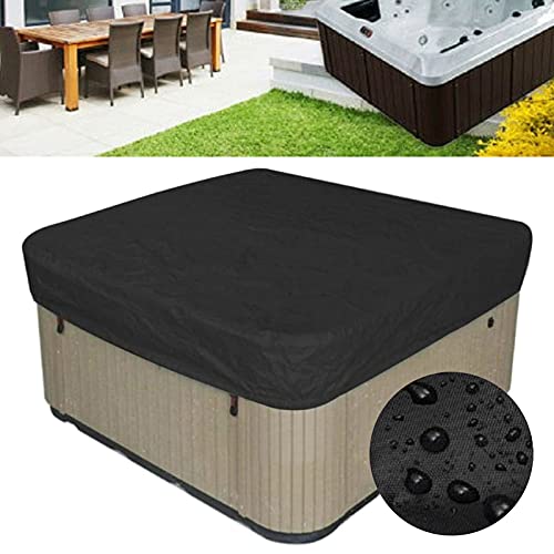 Square Hot Tub Cover, Oxford Cloth Waterproof Outdoor Square Hot Tub Top Cover SPA Covers Garden Hot Tub Spa Cover Replacement Waterproof UV Protected Rectangular Spa Cover, 78.7x78.7*11.81in