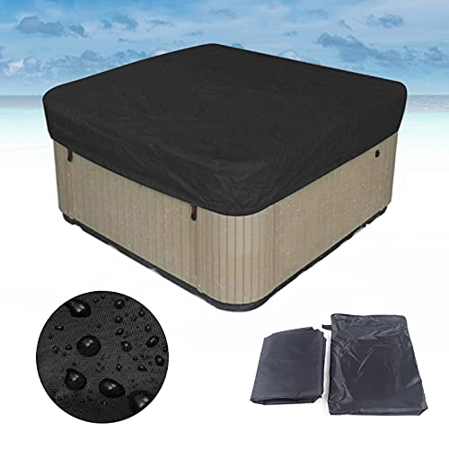 Square Hot Tub Cover, Oxford Cloth Waterproof Outdoor Square Hot Tub Top Cover SPA Covers Garden Hot Tub Spa Cover Replacement Waterproof UV Protected Rectangular Spa Cover, 78.7x78.7*11.81in