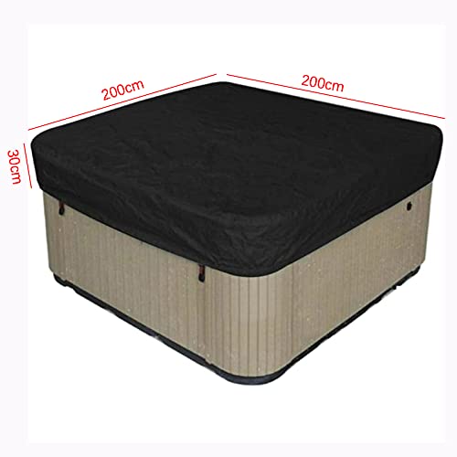 Square Hot Tub Cover, Oxford Cloth Waterproof Outdoor Square Hot Tub Top Cover SPA Covers Garden Hot Tub Spa Cover Replacement Waterproof UV Protected Rectangular Spa Cover, 78.7x78.7*11.81in