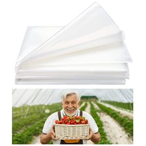 2 Pack Greenhouse Film 12' x 25' Clear Greenhouse Plastic Sheeting 6 Mil Green House Plastic Cover UV Resistant Polyethylene Film Coverings for Plant Farms Agriculture Garden
