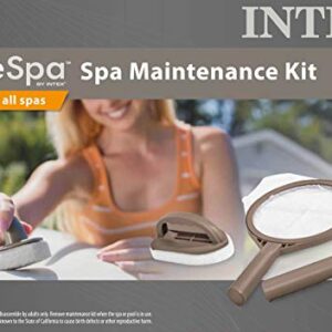 Intex PureSpa Hot Tub Maintenance Accessory Kit with Brush, Skimmer, & Scrubber