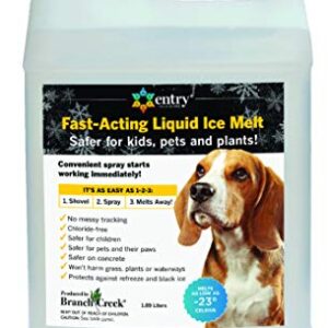 Branch Creek Entry Chloride-Free, Non-Toxic, Liquid Snow and Ice Melt Certified Safe for Pets, Plants, Floors, Concrete, Sidewalks, and Metal for Residential or Commercial Use (0.5 Gallon)