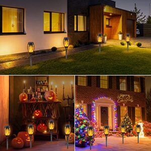 10Pack Solar Torch Lights for Garden Decor for Outside, Outside Solar Lights for Yard, Garden Lights Solar Powered for Patio Decor, Landscape Luces Solares for Outdoor Decorations for Patio Porch Pool