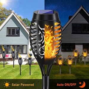 10Pack Solar Torch Lights for Garden Decor for Outside, Outside Solar Lights for Yard, Garden Lights Solar Powered for Patio Decor, Landscape Luces Solares for Outdoor Decorations for Patio Porch Pool