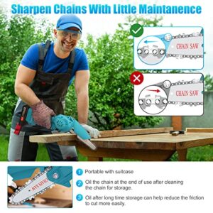 Mini Chainsaw Cordless 6 Inch Chain Saw Battery Powered with 2 Batteries 21V 2000mAh 2pc 6-inch Chains, Electric Chainsaw Handheld Portable for Wood Cutting Tree Trimming, Small Rechargeable Chain Saw