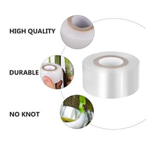 Cabilock Transparent Tape 5 Rolls Grafting Tape Garden Grafting Tape Clear Plant Repair Tape Self- Adhesive Garden Tape Stretchable Garden Graft Film for Fruit Floral Tree Stretch Belt Tool