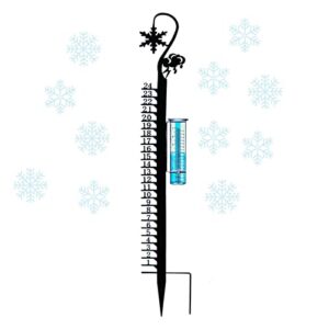 Snow Gauge - Snow Gauge Outdoor Christmas,Deer Outdoor Snow Measuring Device for Garden & Yard, Christmas Measuring Gauge Tanba