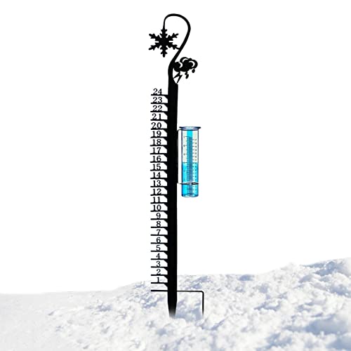 Snow Gauge - Snow Gauge Outdoor Christmas,Deer Outdoor Snow Measuring Device for Garden & Yard, Christmas Measuring Gauge Tanba