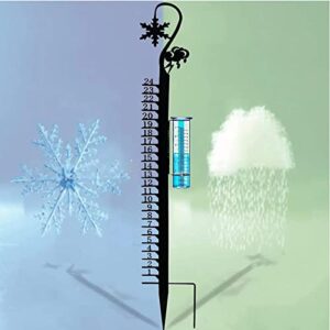 Snow Gauge - Snow Gauge Outdoor Christmas,Deer Outdoor Snow Measuring Device for Garden & Yard, Christmas Measuring Gauge Tanba