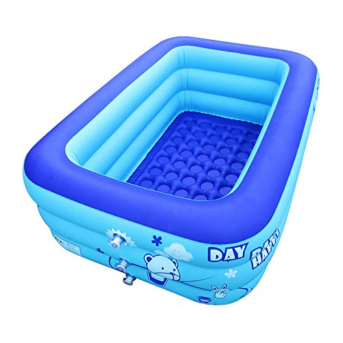 ECOiNVA Inflatable Swimming Pool Bathtubs Hot Tubs with Electric Air Pump (150cm)