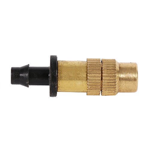 5Pacs Brass Misting Spray Nozzle Connect 4/7mm Capillary Outdoor Garden Atomizing Misting Sprayer Water Hose Nozzle for Greenhouse Landscaping Garden Outdoor Cooling Misting System