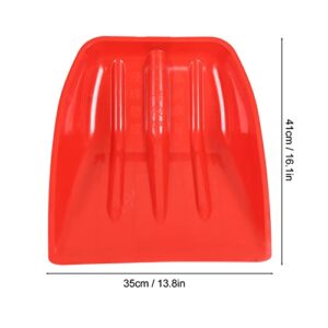 Plastic Garden Shovel, Snow Shovel Red PP Durable Easy To Install for Street Sweeper for Fallen Leaves for Agriculture(41 X 35cm / 16.1 X 13.8in)