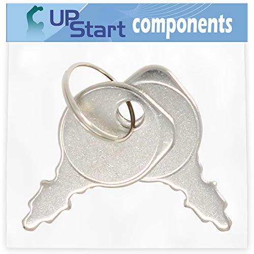 UpStart Components 725-0201 Starter Key Set Replacement for John Deere Scotts S2554 Garden Tractor - PC2742 - Compatible with 109310X Ignition Key