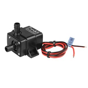 dc 12-24v mini submersible water pump max. 220l/h 10ft lift for aquarium garden pond fall hydroponic fountains, clear water only
