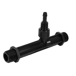 Wytino Fertilizer Injector Tube, Irrigation Venturi Fertilizer Injector 1/2" 3/4” 1” Inch Garden Fertilizer Mixer Injector, Agriculture Device Plastic, Black(1/2 inch)