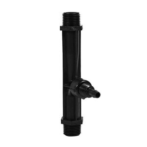 Wytino Fertilizer Injector Tube, Irrigation Venturi Fertilizer Injector 1/2" 3/4” 1” Inch Garden Fertilizer Mixer Injector, Agriculture Device Plastic, Black(1/2 inch)