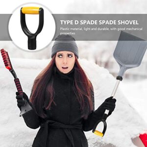 Cabilock Metal Serving Spoons D Grip Shovel Handle Grip Plastic for Snow Shovel Digging Raking Tool Grip Pike Pole 32mm Inner Diameter Garden Accessories Metal Forks