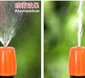 Irrigation Dripper 40 Pcs Mist Nozzle Spray Adjustable Closable Garden Lawn Irrigation Droplets Single-head Combined With 1/2"connector