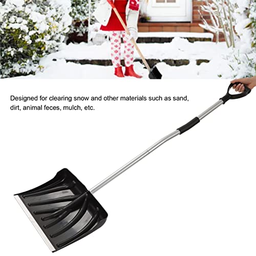 Snow Shovel for Car, Large Capacity Foldable Lightweight Aluminum Telescopic Portable Snow Shovel, Parent Child Playing Snow, Shovel for Garden, Car, Camping with Extra Ice Scrape