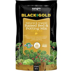 black gold natural and organic raised bed and potting mix 1.5 cubic foot