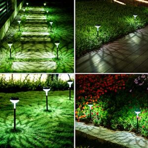 ketive High Bright Solar Pathway Lights Outdoor Garden,Landscape Path Lights, Waterproof Solar Yard Lights,Wireless Outside Garden Lights,Cold White,4 Pack