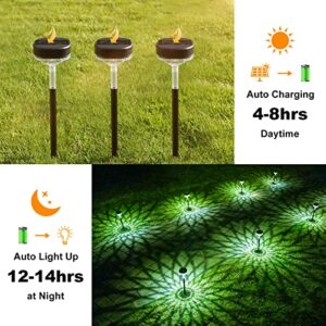 ketive High Bright Solar Pathway Lights Outdoor Garden,Landscape Path Lights, Waterproof Solar Yard Lights,Wireless Outside Garden Lights,Cold White,4 Pack