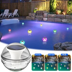 MIS1950s Floating Pool Lights, Solar Water Floating Light Outdoor Waterproof Night Light Home Garden Pool Floating Decorative Light for Swimming Pool, Beach, Garden Pond