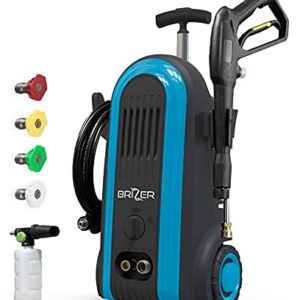 BRIZER X300 Electric Power Pressure Washer -2400 PSI/1.8 GPM Electric Power Washer with Spray Gun – 5 Adjustable Hose Spray Nozzle - 25ft High-Pressure Hose to Clean Patio, Furniture, Driveway, Car