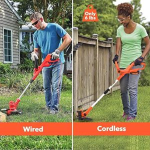 PAXCESS Cordless String Trimmer/Edger, 20V 10-Inch Weed Eater with 2Pcs 1.50Ah Batteries, 1Pcs Charger and Replacement Spool Line, Length Adjustable Weed Wacker