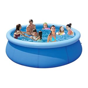 Outdoor 12ft X 30in Inflatable Swimming Pool Above Ground with Pump, 10 Person PVC Folding Swimming Pool for Garden Backyard (with Pump)