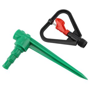 Lawn Spray, Corrosion Resistance Easy to Adjust and Control Low Water Pressure Spray Pattern 360 Degree Dripper, Adjustable Sprayer Stake for Balcony Garden