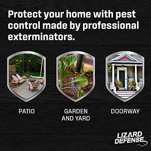 Exterminators Choice Lizard Defense Spray | 32 Ounce and 5 Glue Traps | Natural, Non-Toxic Lizard Repellent and Sticky Traps | Quick, Easy Pest Control | Safe Around Kids & Pets