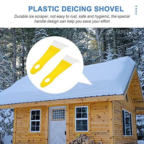 DECHOUS 2pcs Plastic Snow Shovel Deicing Shovels Car Window Shovels Car Snow Shovel Camping Shovel Garden Shovel for Winter