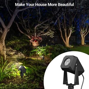 ropelux Solar Spot Lights Outdoor, Solar Outdoor Lights 3000 mAH, Solar Landscape Lights IP65 Waterproof with 36ft Cable Auto On/Off, Outdoor Landscape Lighting for Garden/Yard/Pool/Bushes/Lawn/Tree