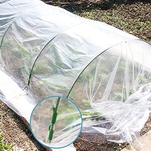 6 mil Greenhouse Plastic Film Sheeting Cover, 10' x 26' UV Resistant Polyethylene Film, 4 Year Green House Hoop Supply Farm Plastic Cover