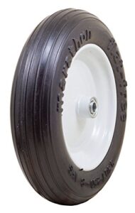 marathon 3.50/2.50-8″ flat free tire on wheel, 3″ hub, 5/8″ bearings