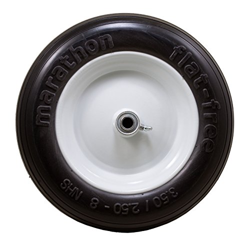 Marathon 3.50/2.50-8" Flat Free Tire on Wheel, 3" Hub, 5/8" Bearings